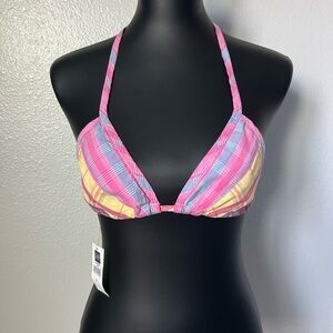 GAP Multicolor Plaid Bikini Top